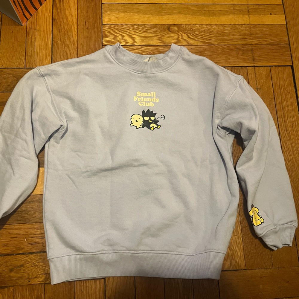 H&M Light Blue "Small Friends Club" Graphic Sweatshirt